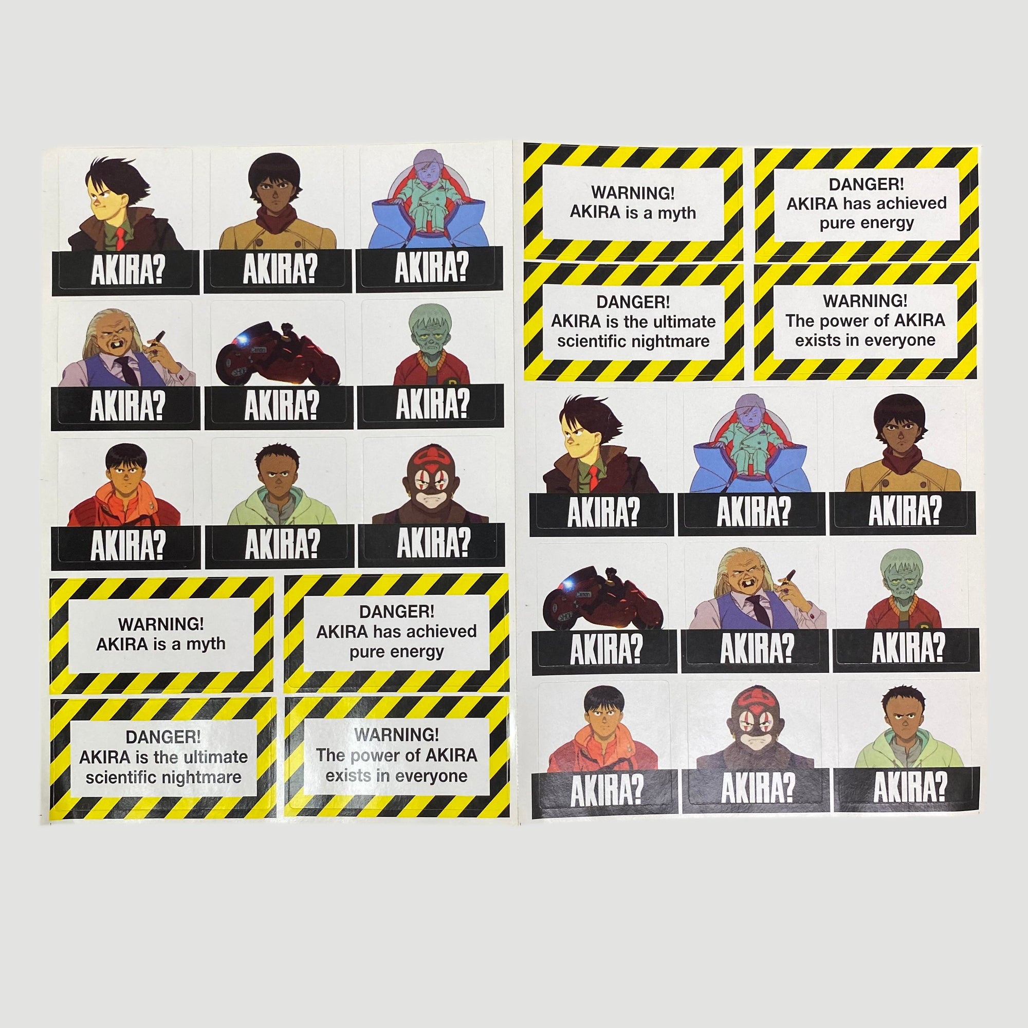 2001 Akira DVD Promo Sticker Sheet