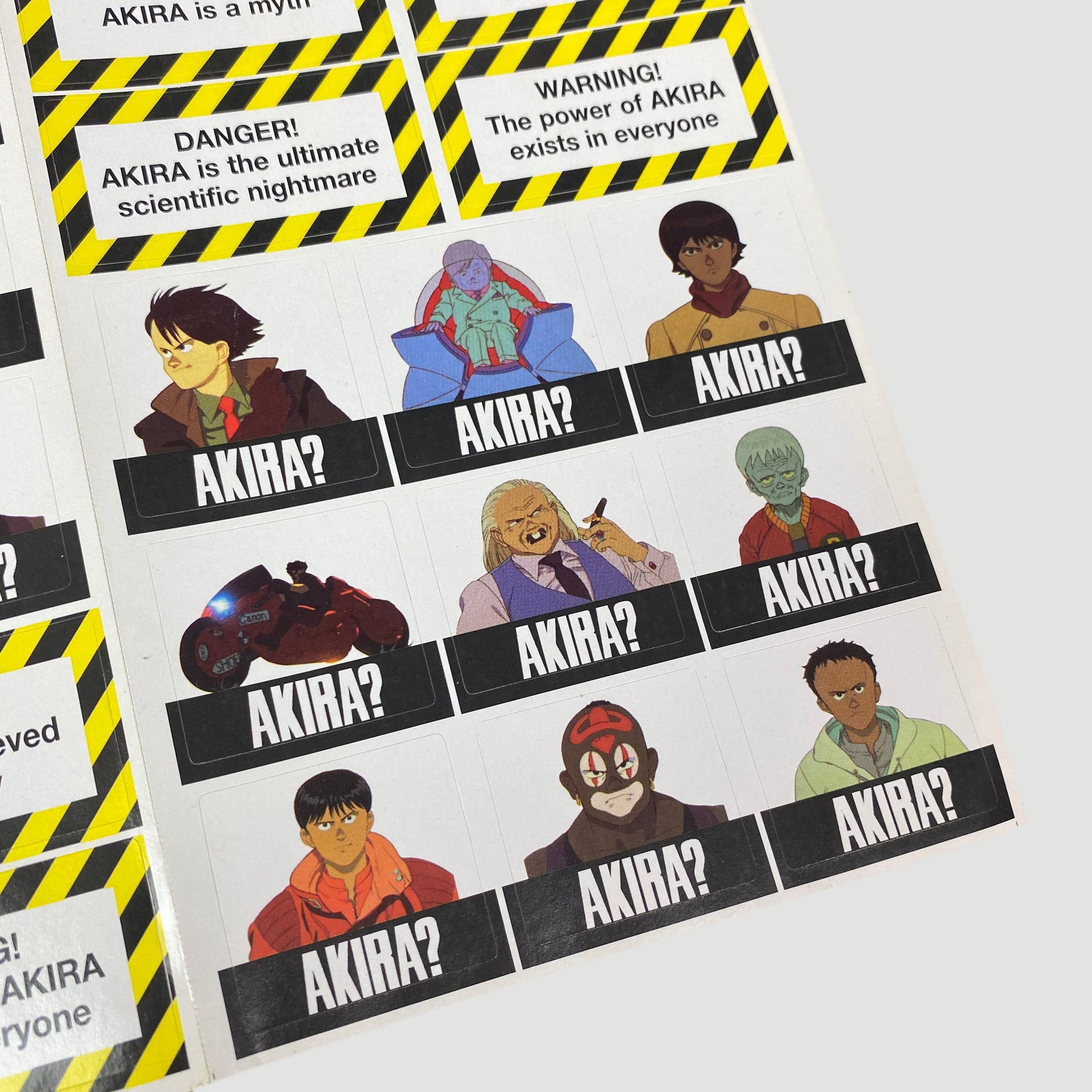 2001 Akira DVD Promo Sticker Sheet