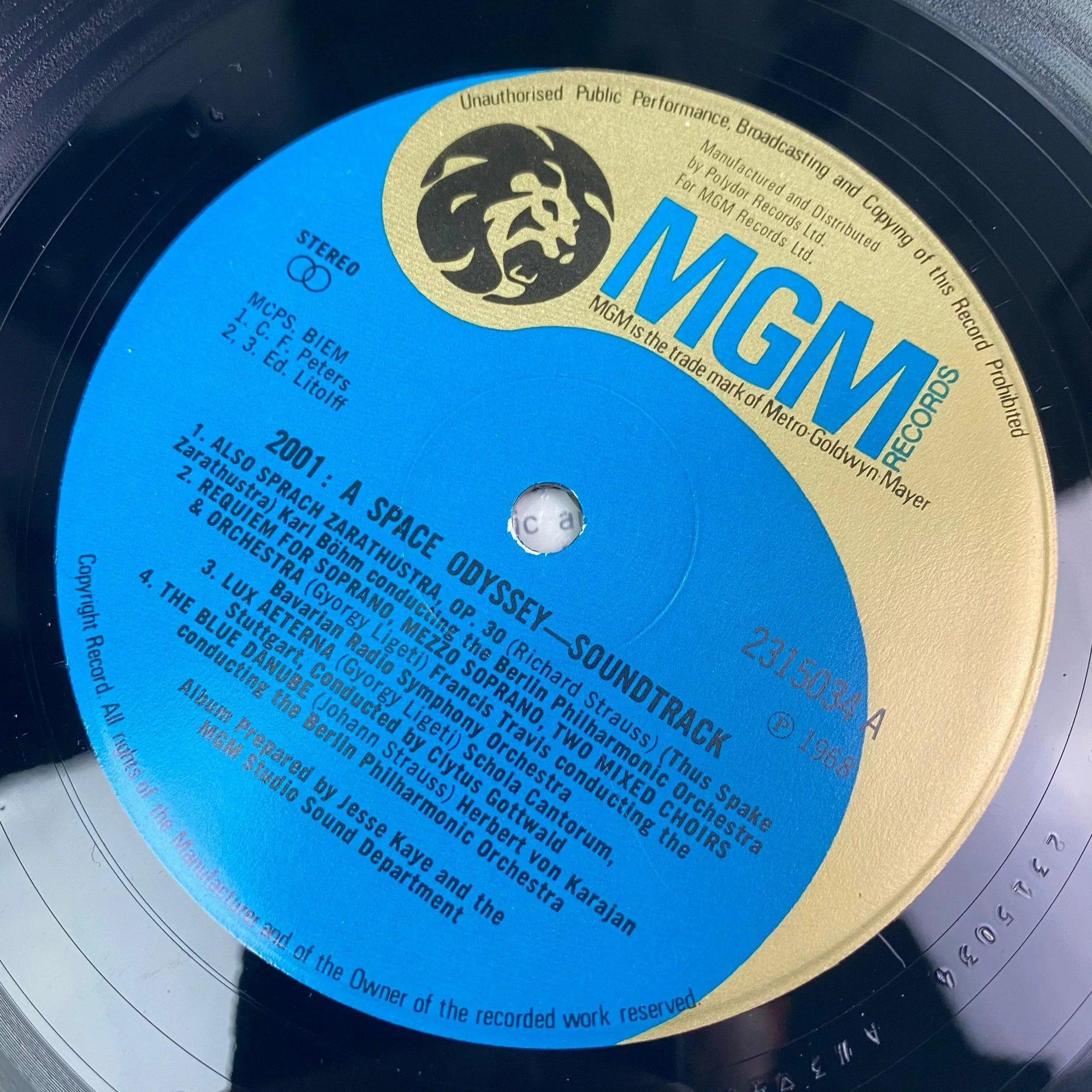 1968 2001: A Space Odyssey OST' LP