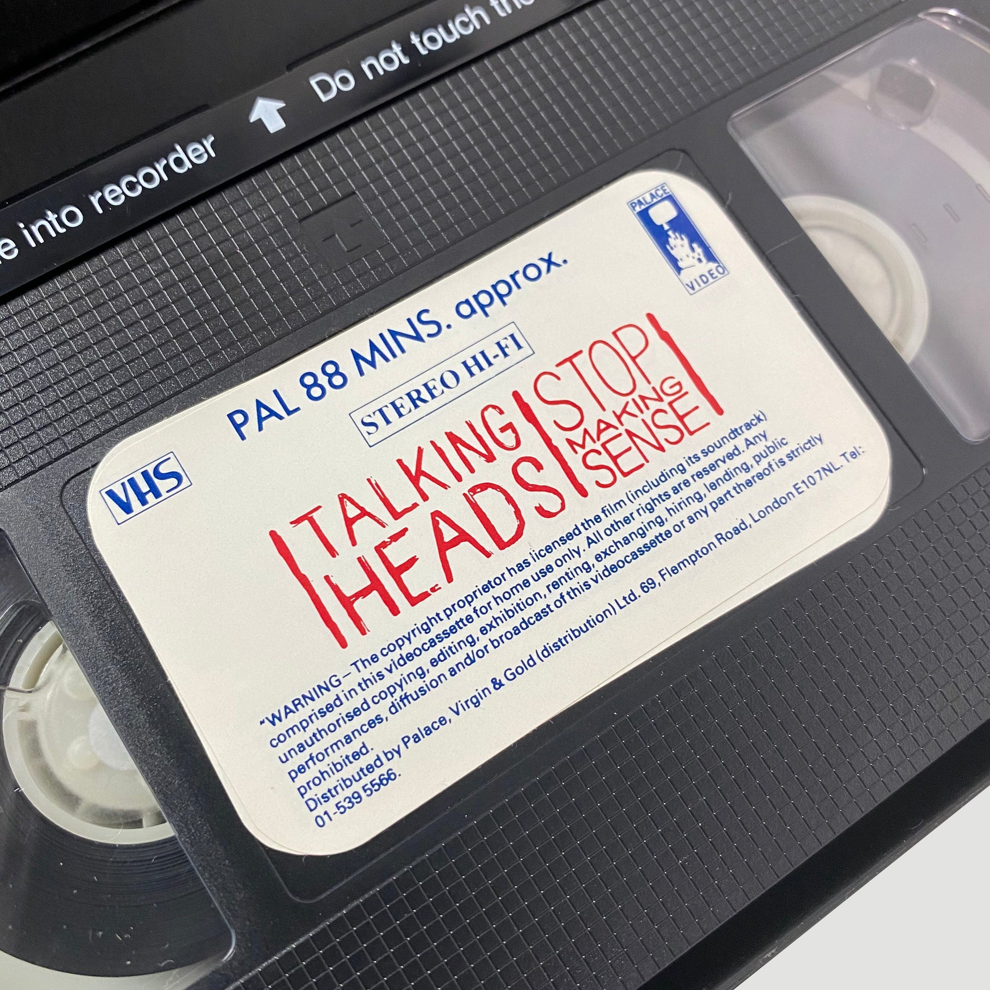 80's Talking Heads Promo 'Stop Making Sense' VHS