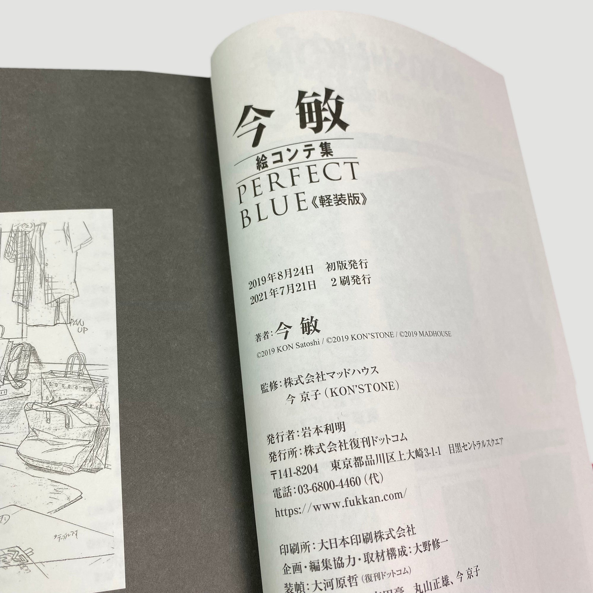 2019 Perfect Blue Storyboard Book