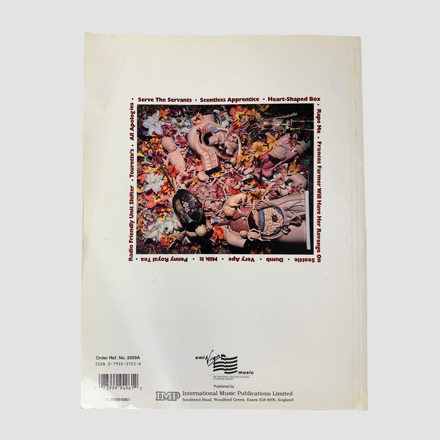 1993 Nirvana 'In Utero' Guitar Tab Book