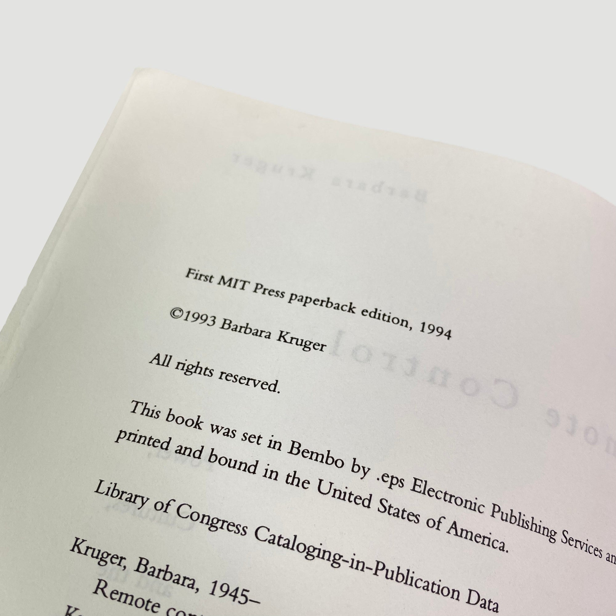 1994 Barbara Kruger Remote Control