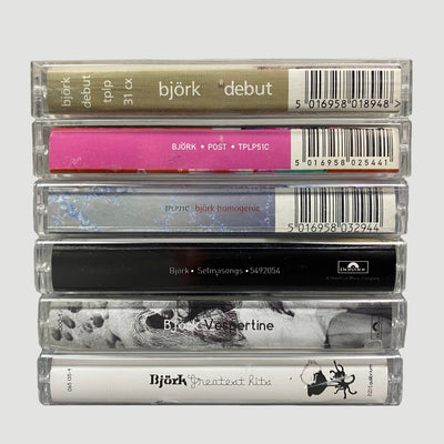 1993-2001 Björk Set of 6 Cassette Albums