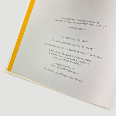 2012 David Byrne 'How Music Works' 1st Edition.