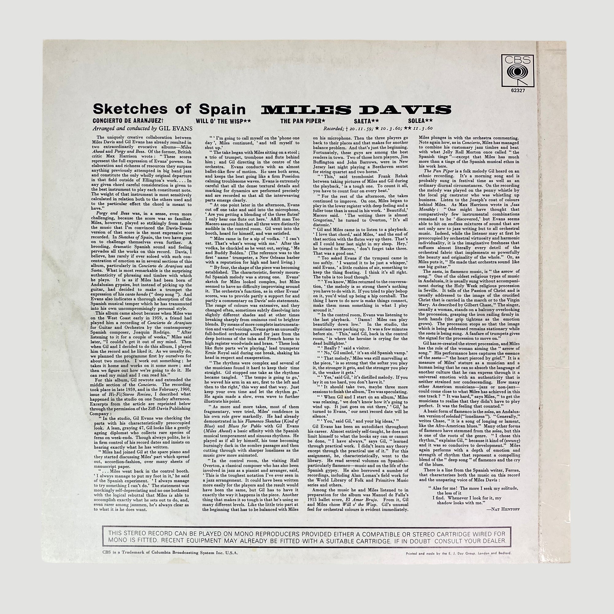 1970 Miles Davis Sketches of Spain LP