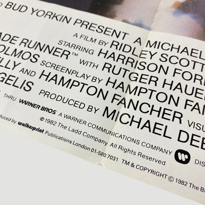1982 Blade Runner Official Poster Magazine