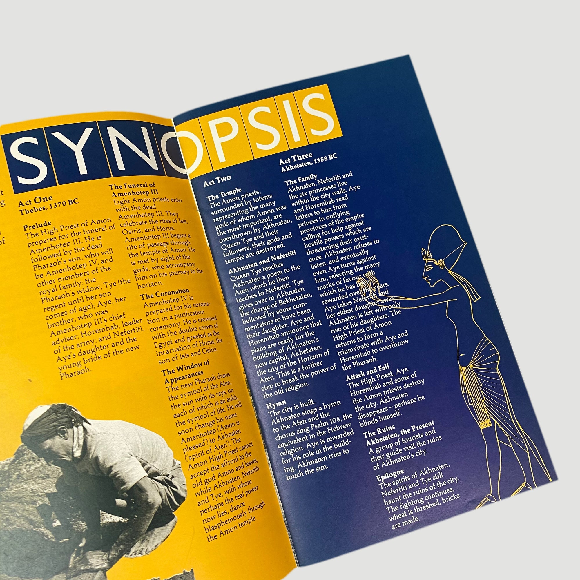 1987 Philip Glass 'Akhnaten' Opera Program