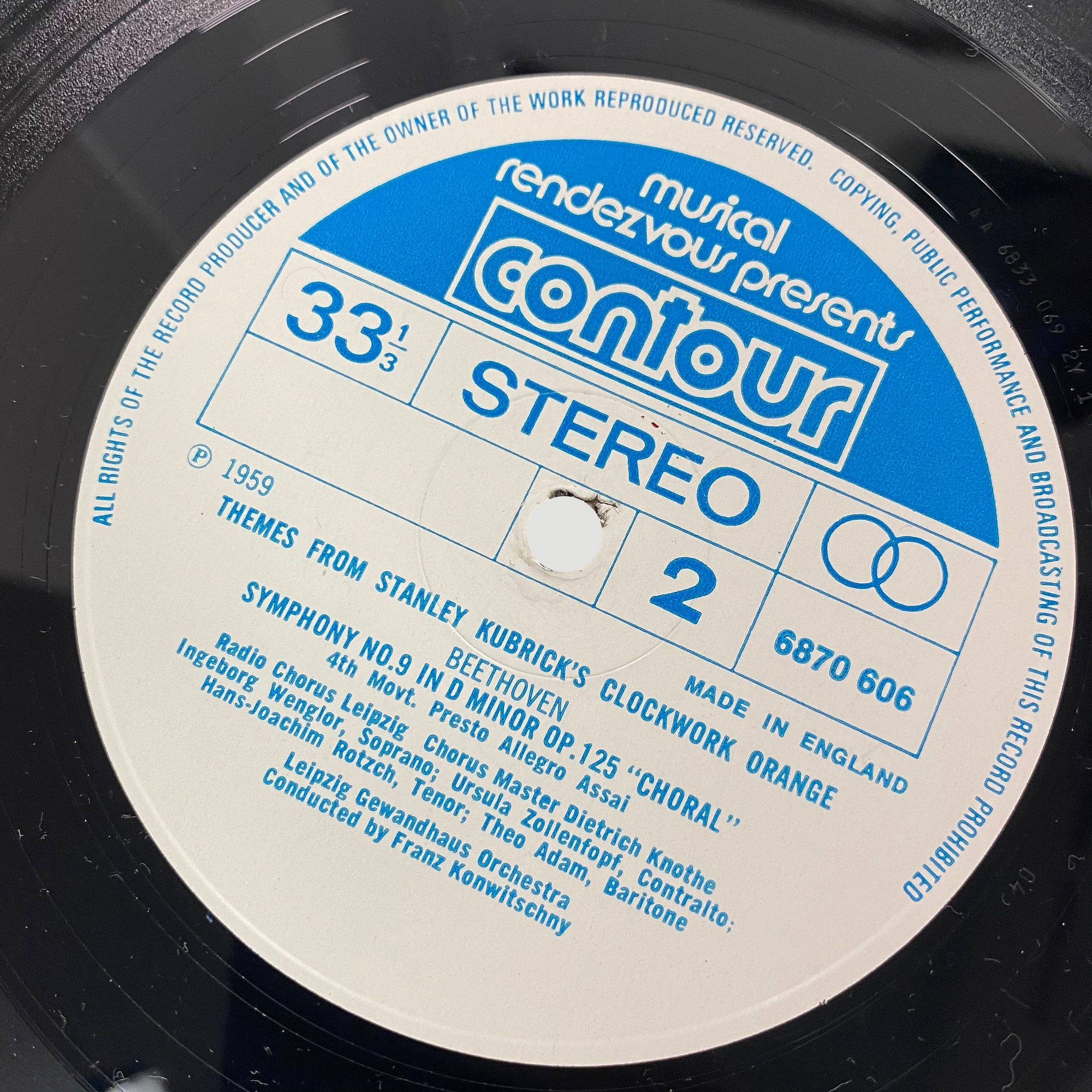 1972 Stanley Kubrick's 'A Clockwork Orange' Soundtrack LP