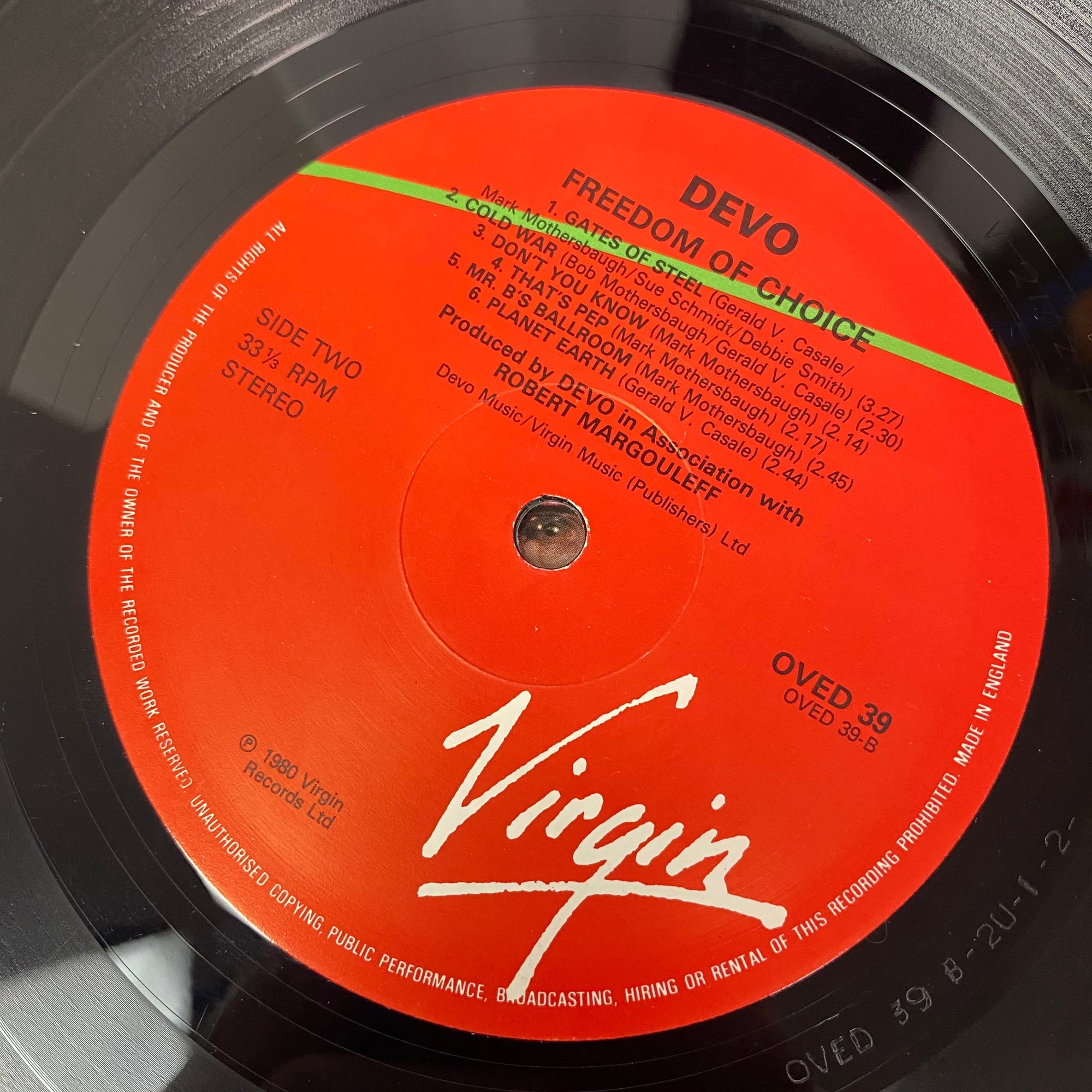 1980 Devo Freedom of Choice LP