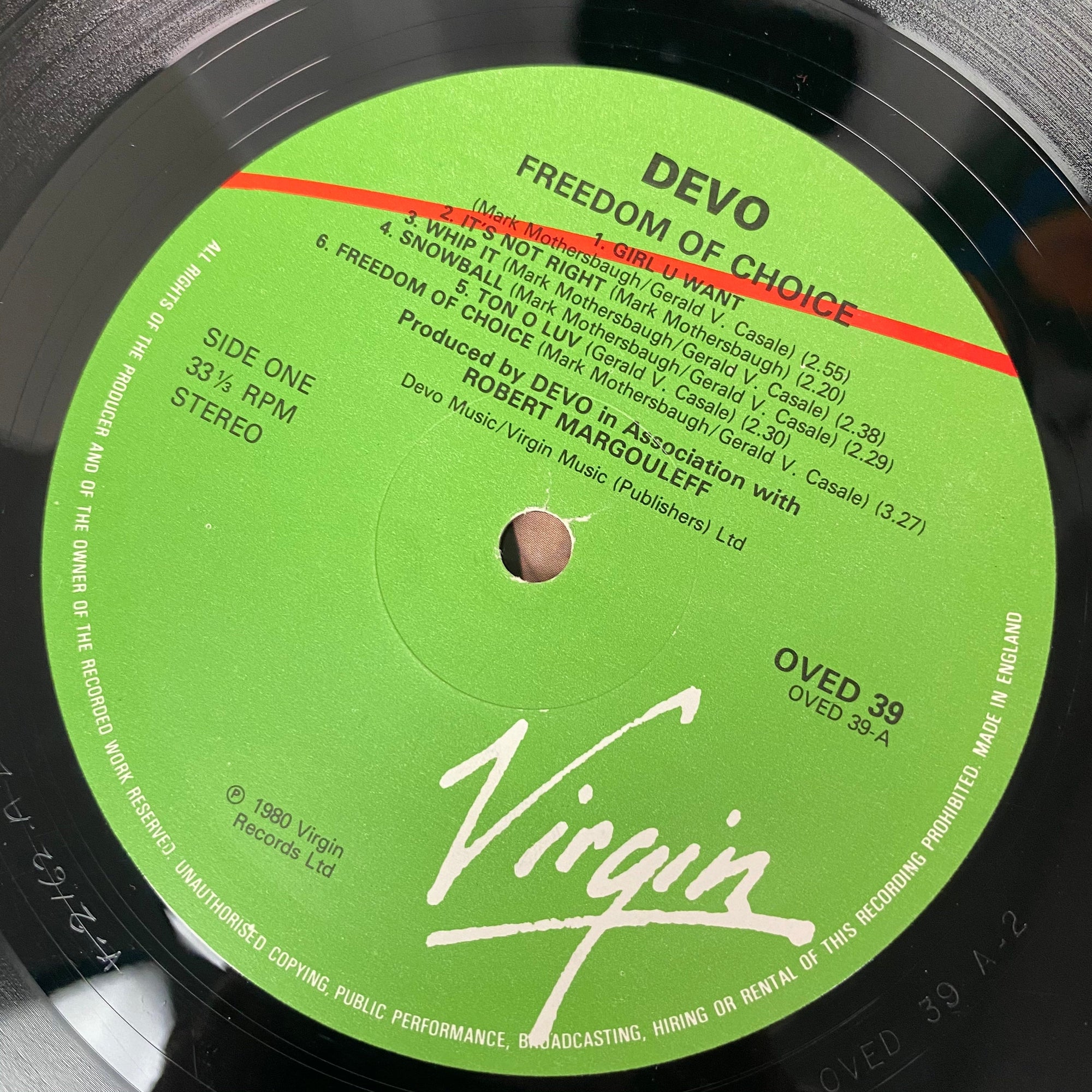 1980 Devo Freedom of Choice LP