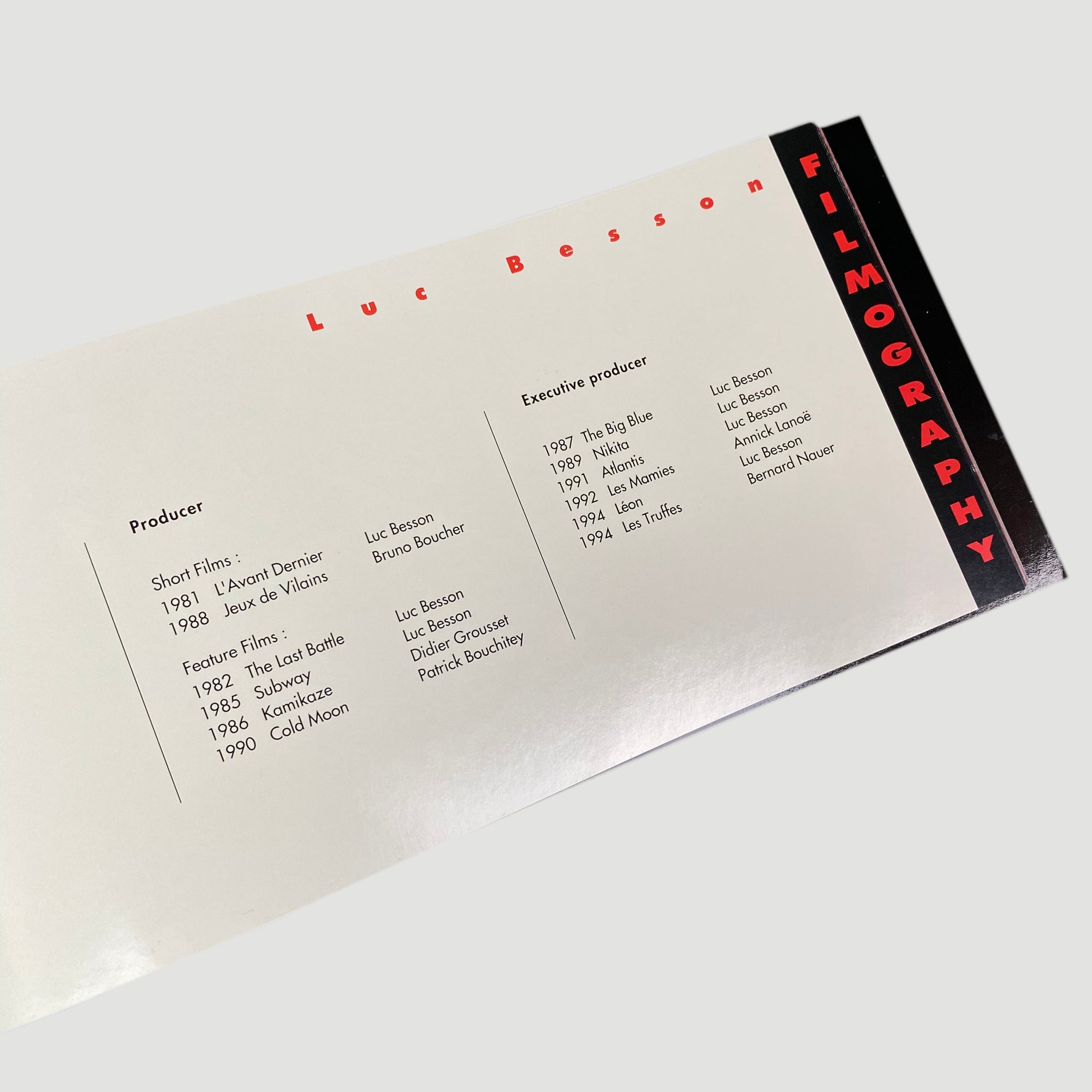 1994 Leon: VHS Release Press Book