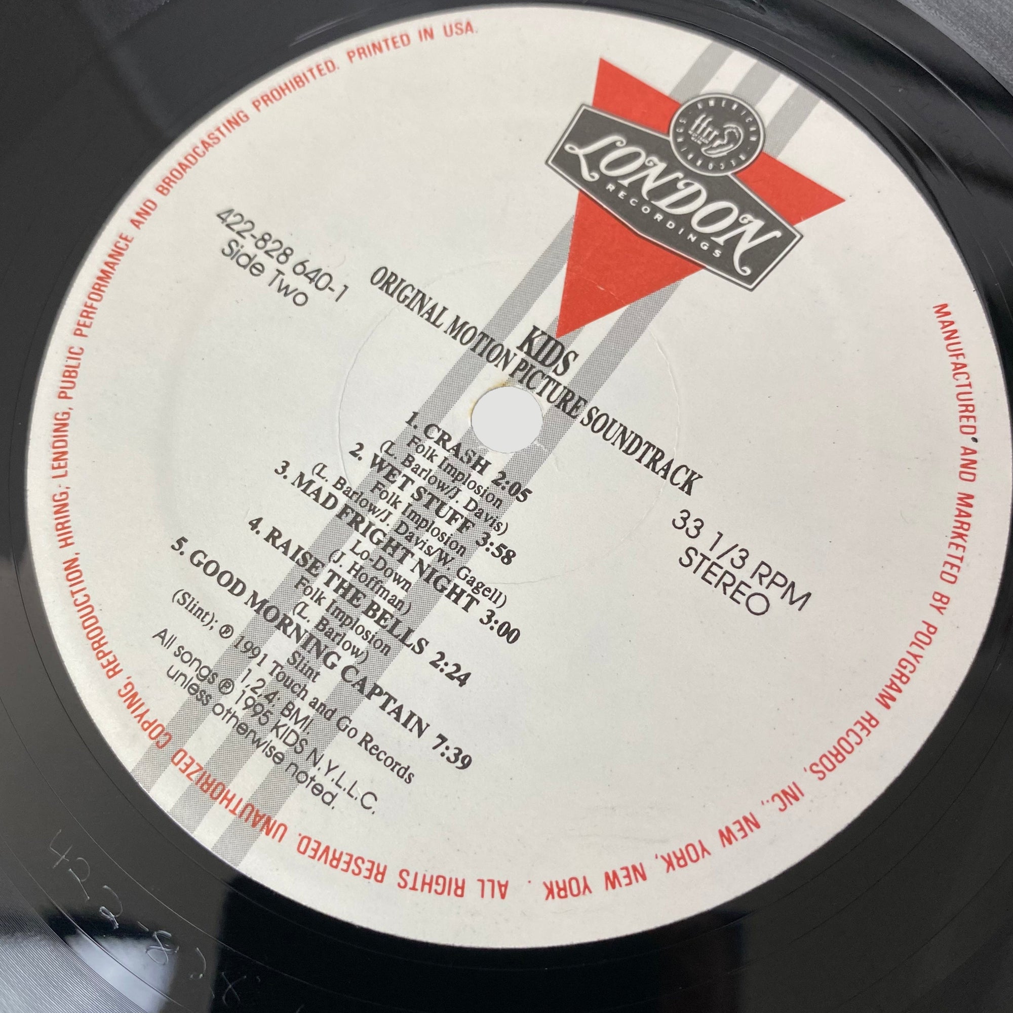 1995 KIDS Soundtrack Vinyl Europe LP