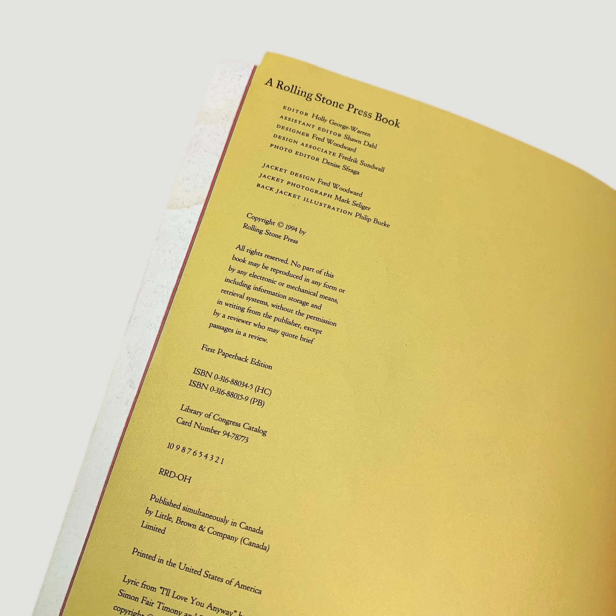 1994 Cobain by the Editors of The Rolling Stone