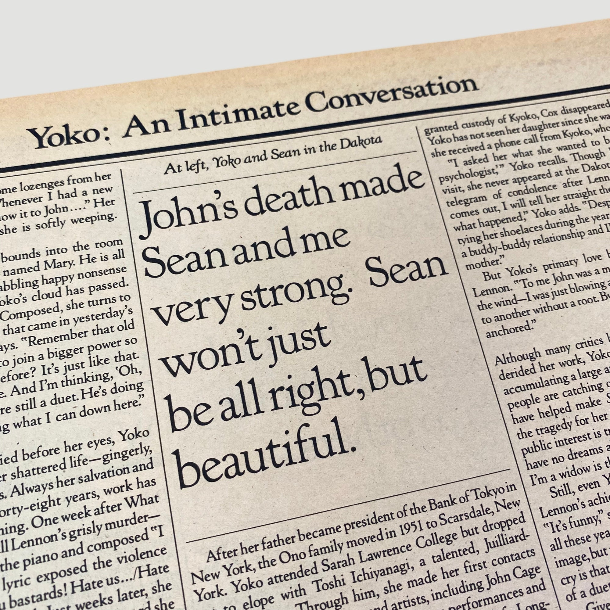1981 Rolling Stone 'Yoko Ono' Issue
