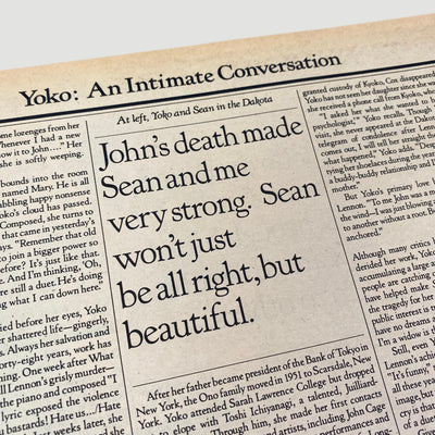 1981 Rolling Stone 'Yoko Ono' Issue