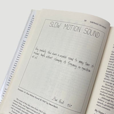 2004 Steve Reich ‘Writings on Music, 1965-2000’