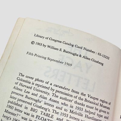 1969 The Yage Letters William Burroughs & Allen Ginsberg