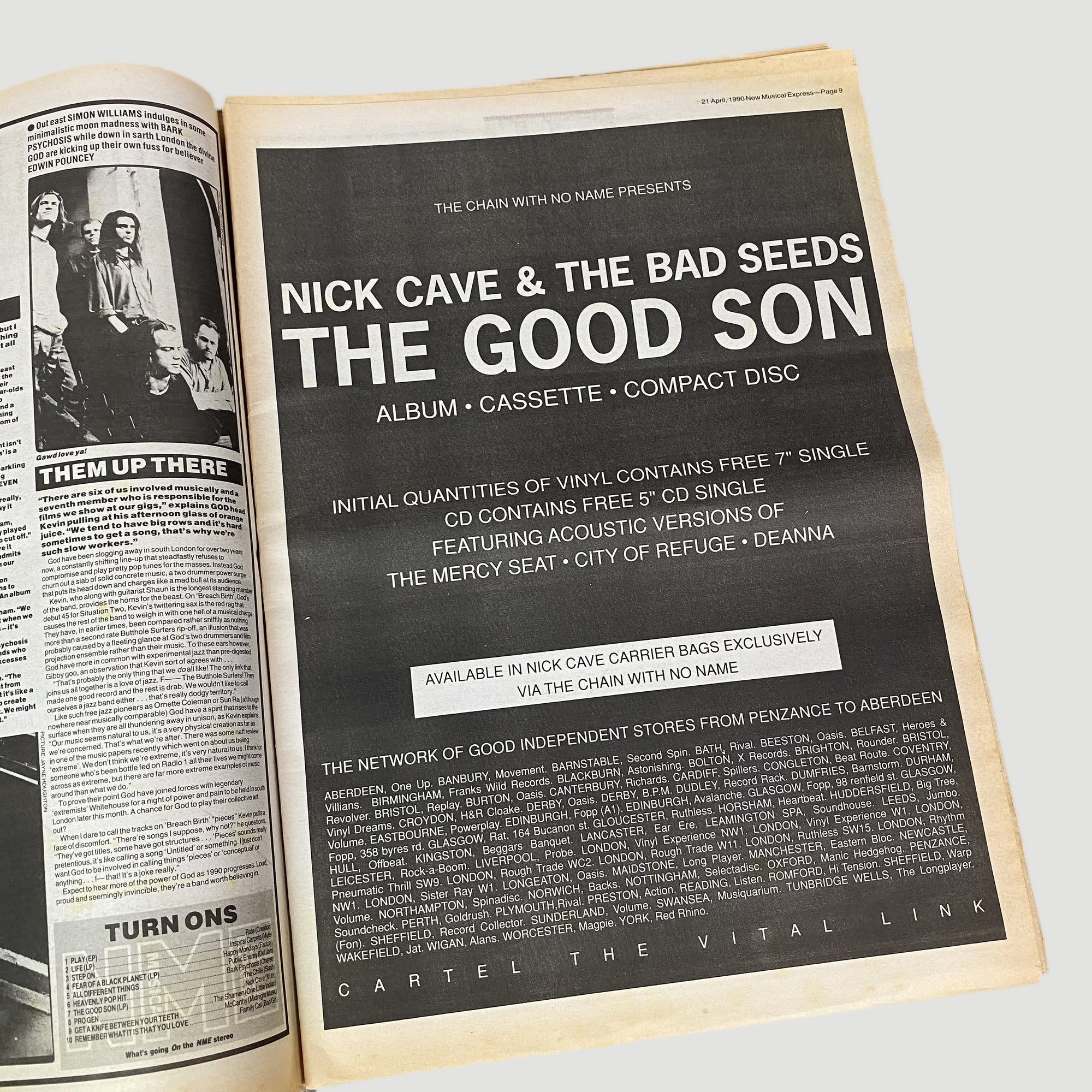 1990 NME My Bloody Valentine Magazine