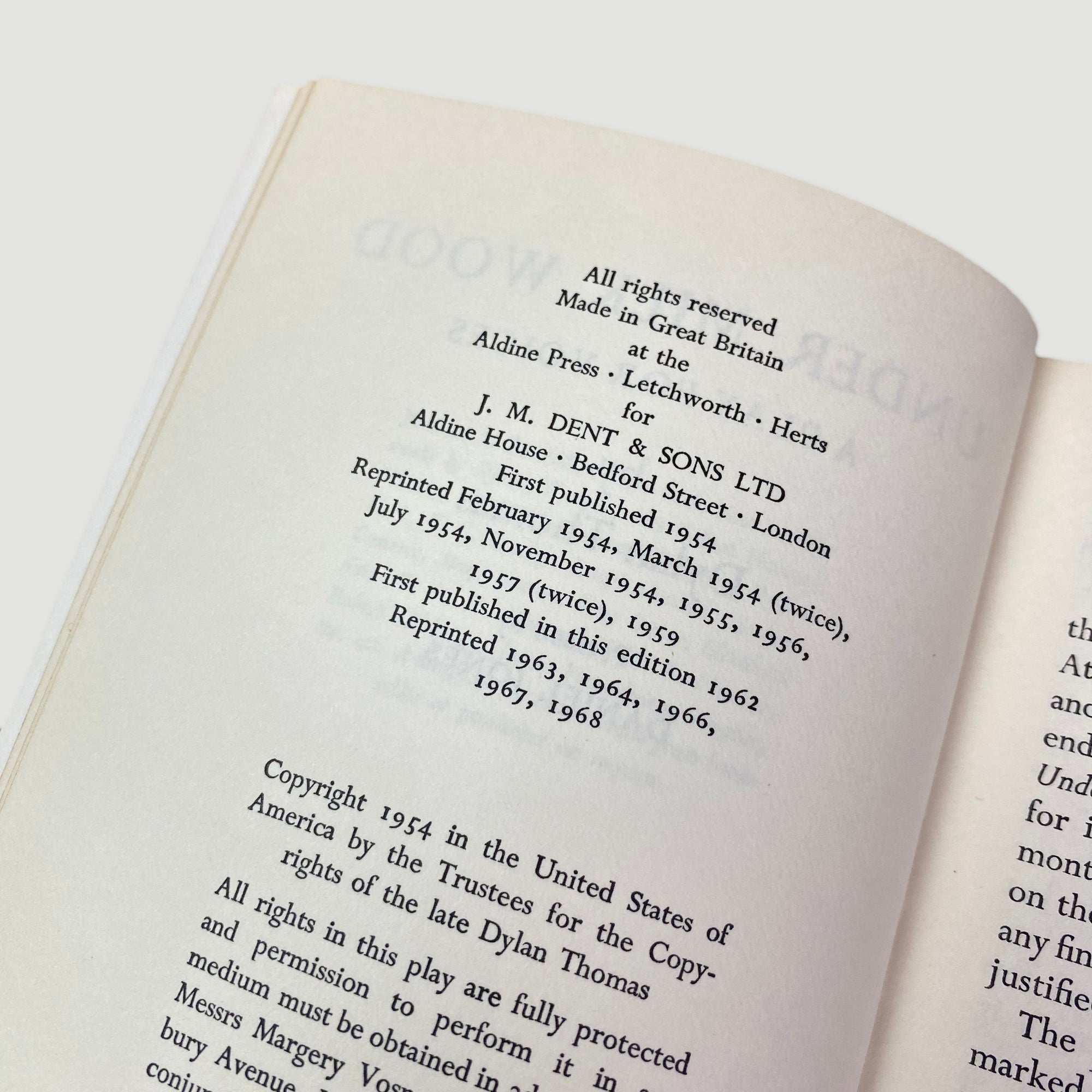 1968 Dylan Thomas Under Milk Wood Paperback