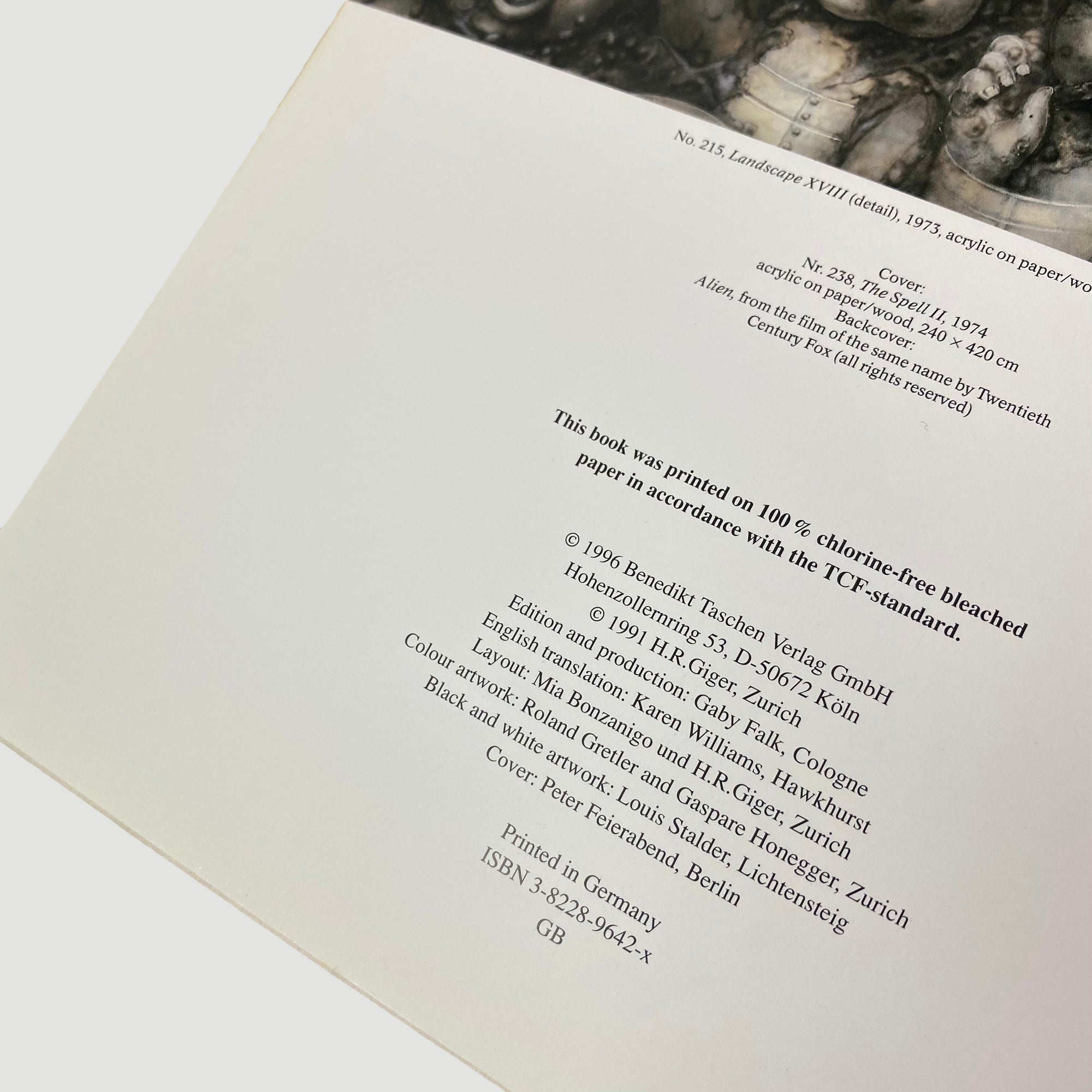 1996 HR Giger ARh+ Book