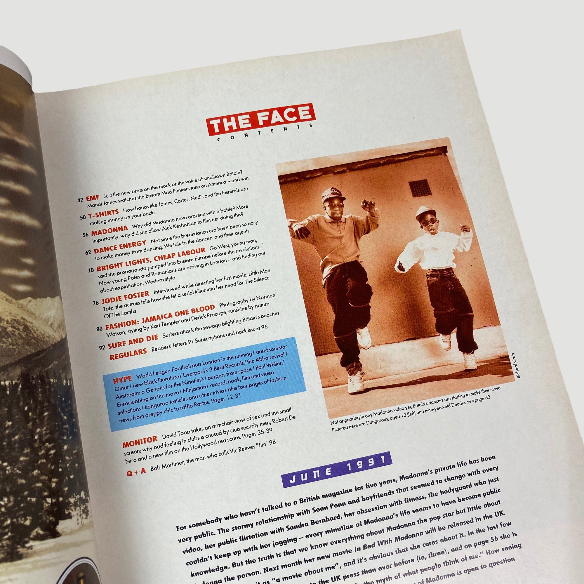 1991 The Face Magazine Madonna Issue