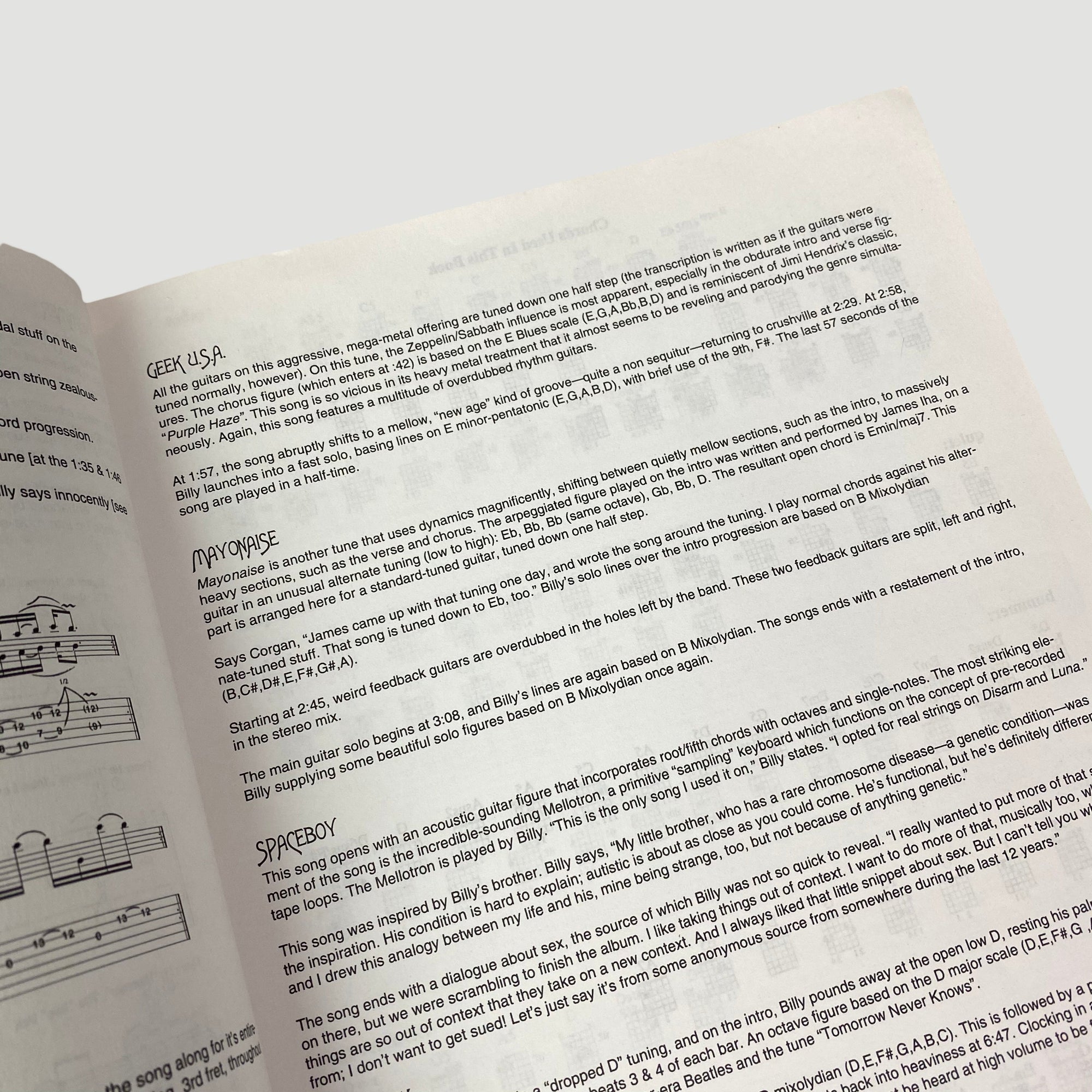 1993 Smashing Pumpkins Siamese Dream Tab Book