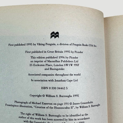 90's William S. Burroughs My Education: A Book of Dreams