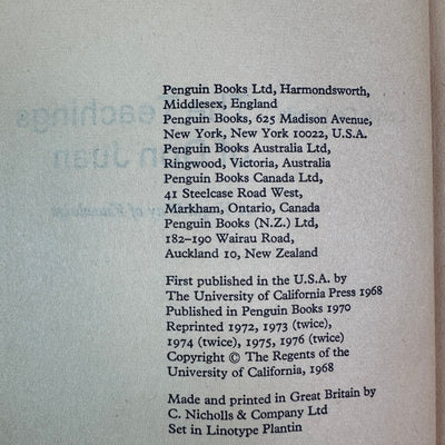 70's The Teachings of Don Juan: A Yaqui Way of Knowledge