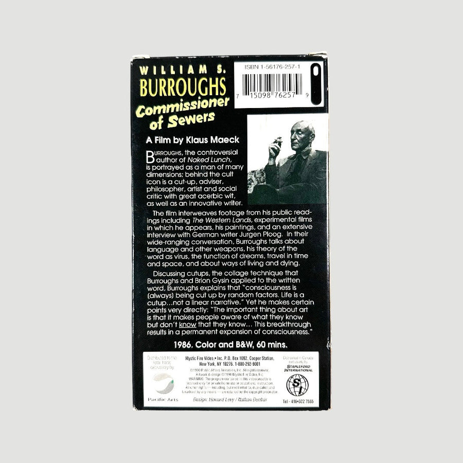 1991 William Burroughs Commissioner of Sewers VHS