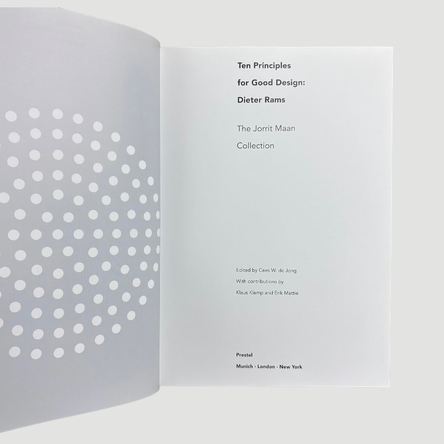 2017 Dieter Rams Ten Princliples fo Good Design 1st HB Edition