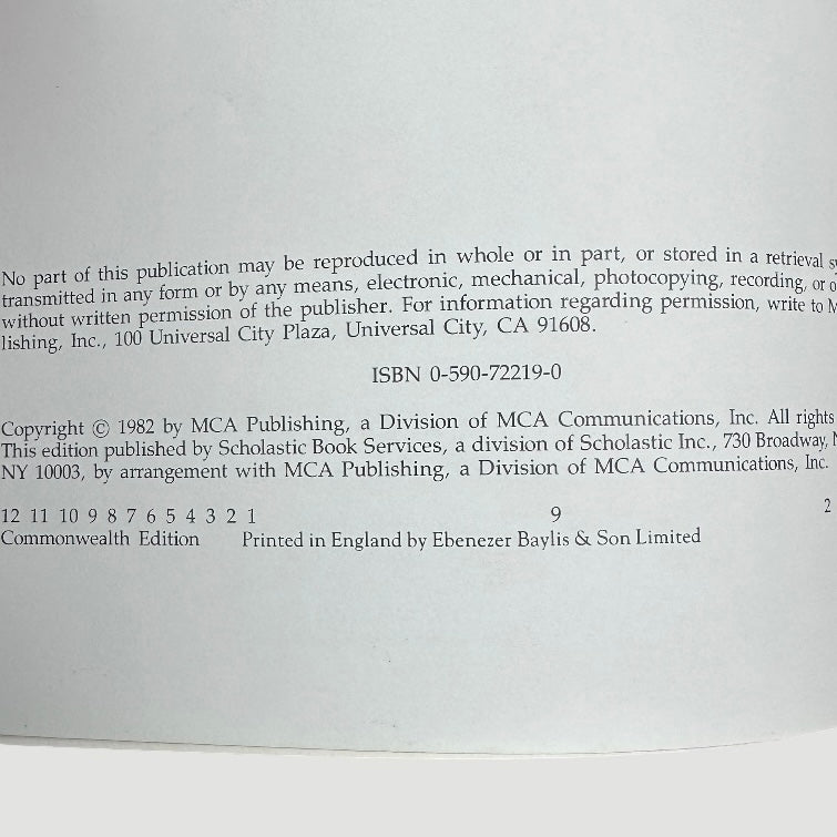 1982 E.T. The Extra Terrestrial Storybook