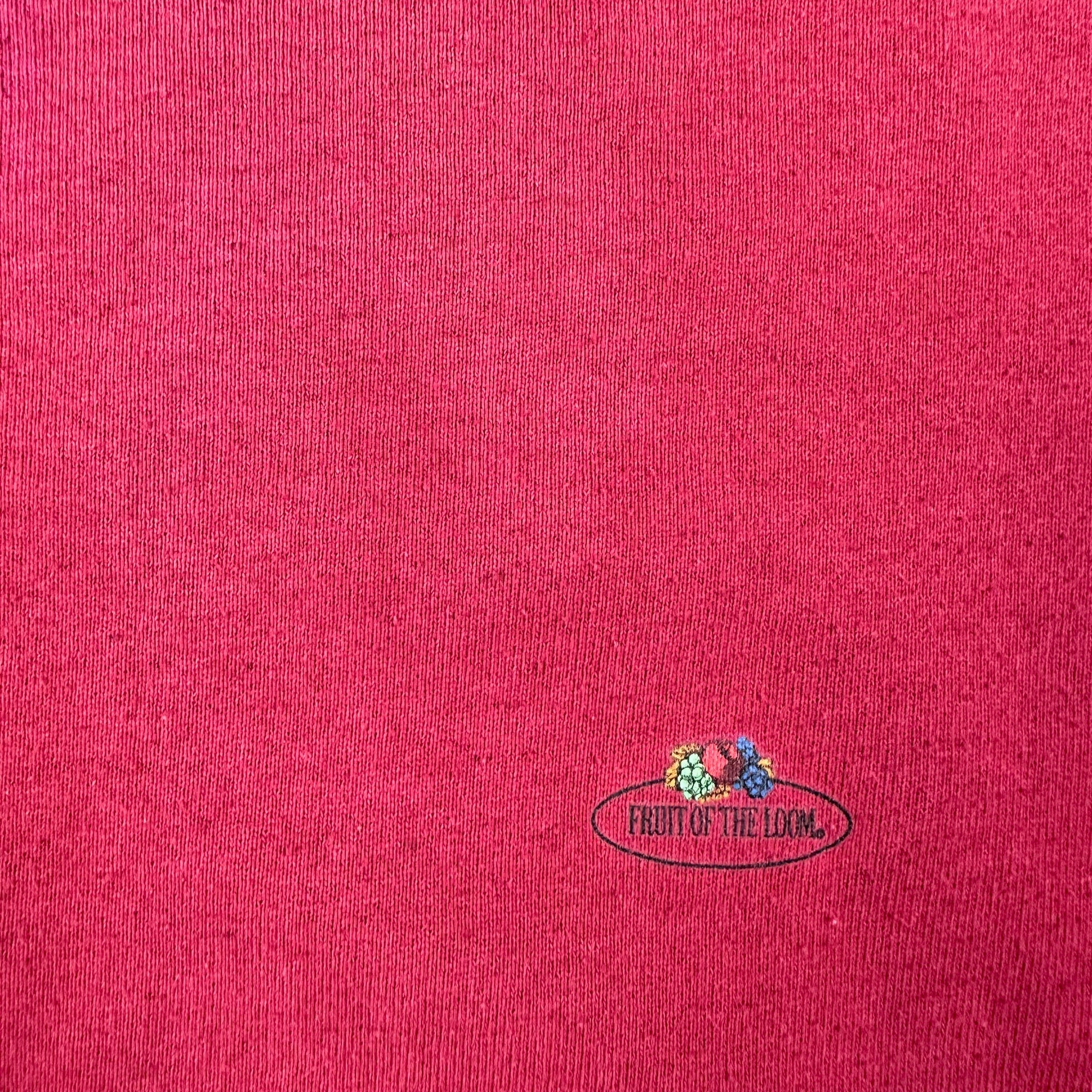 90's Fruit of the Loom Faded Red Logo Sweatshirt