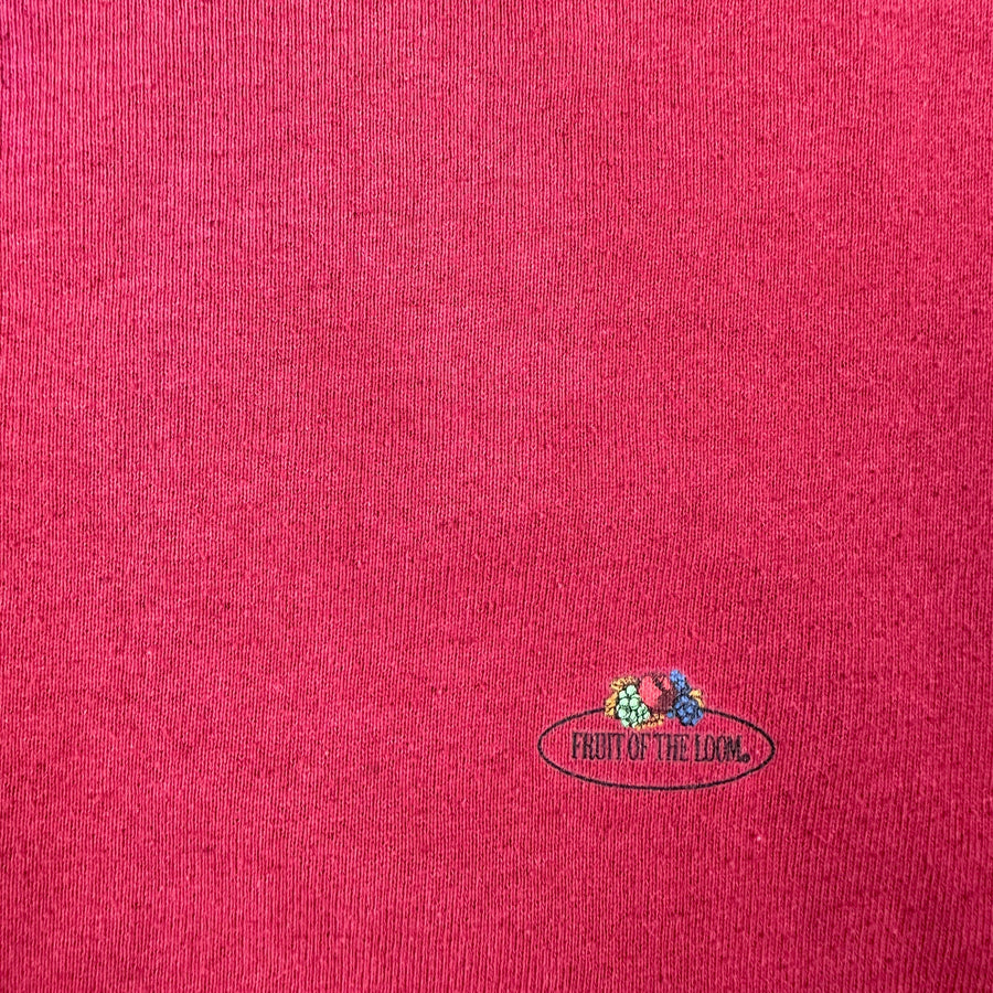 90's Fruit of the Loom Faded Red Logo Sweatshirt