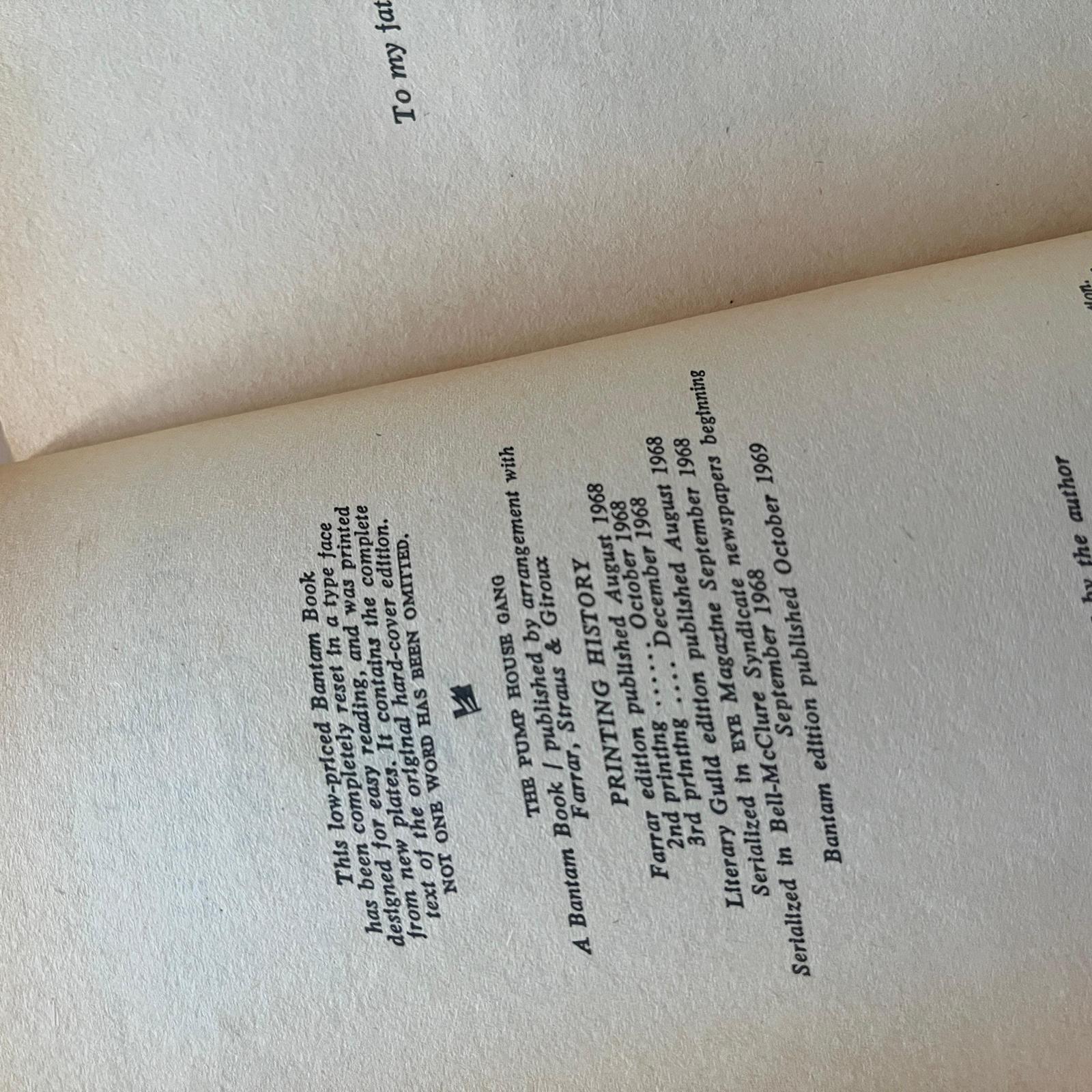 1969 Tom Woolfe The Pump House Gang