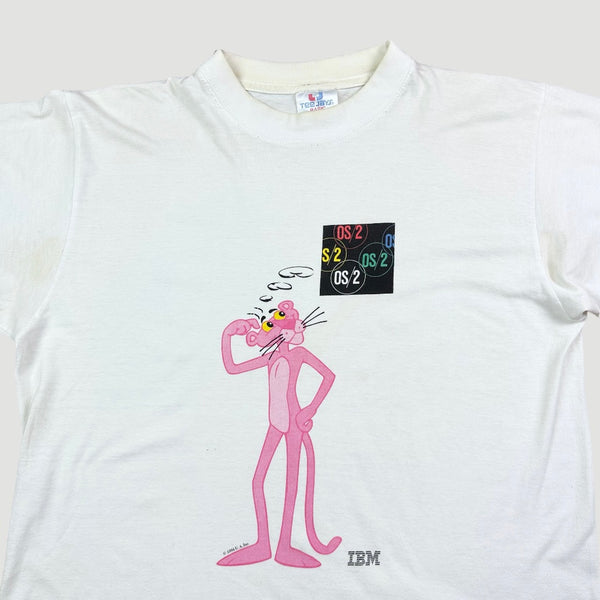 超激得お得■激レア■90s IBM PINK PANTHER 企業 Tシャツ L XL アイビーエム ピンクパンサー キャラ アート microsoft windows apple ビンテージ 丸首