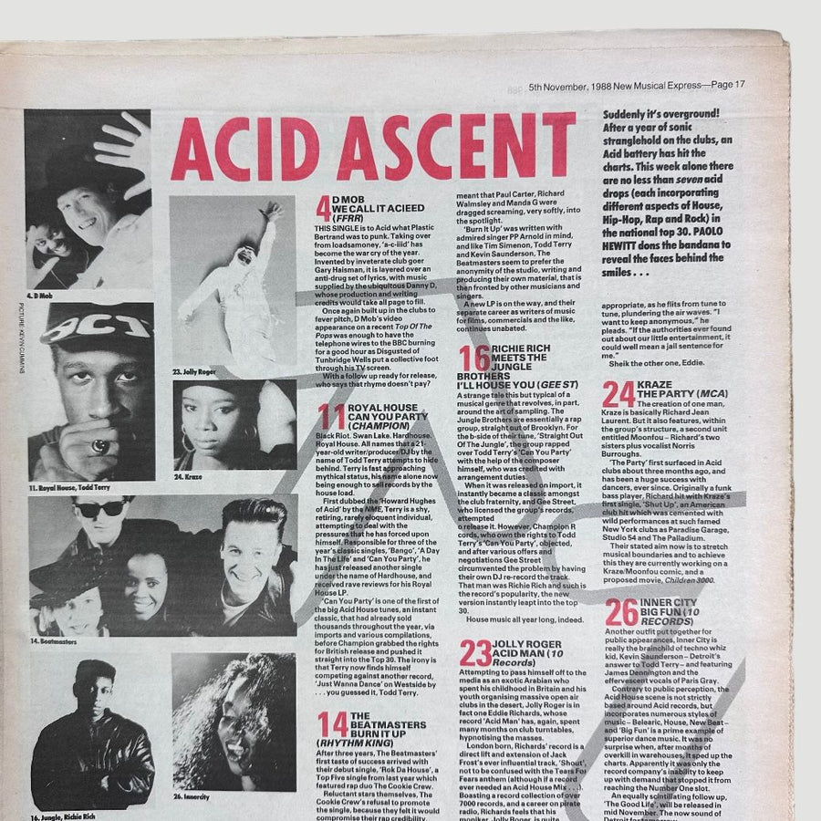 1988 NME Todd Terry Issue