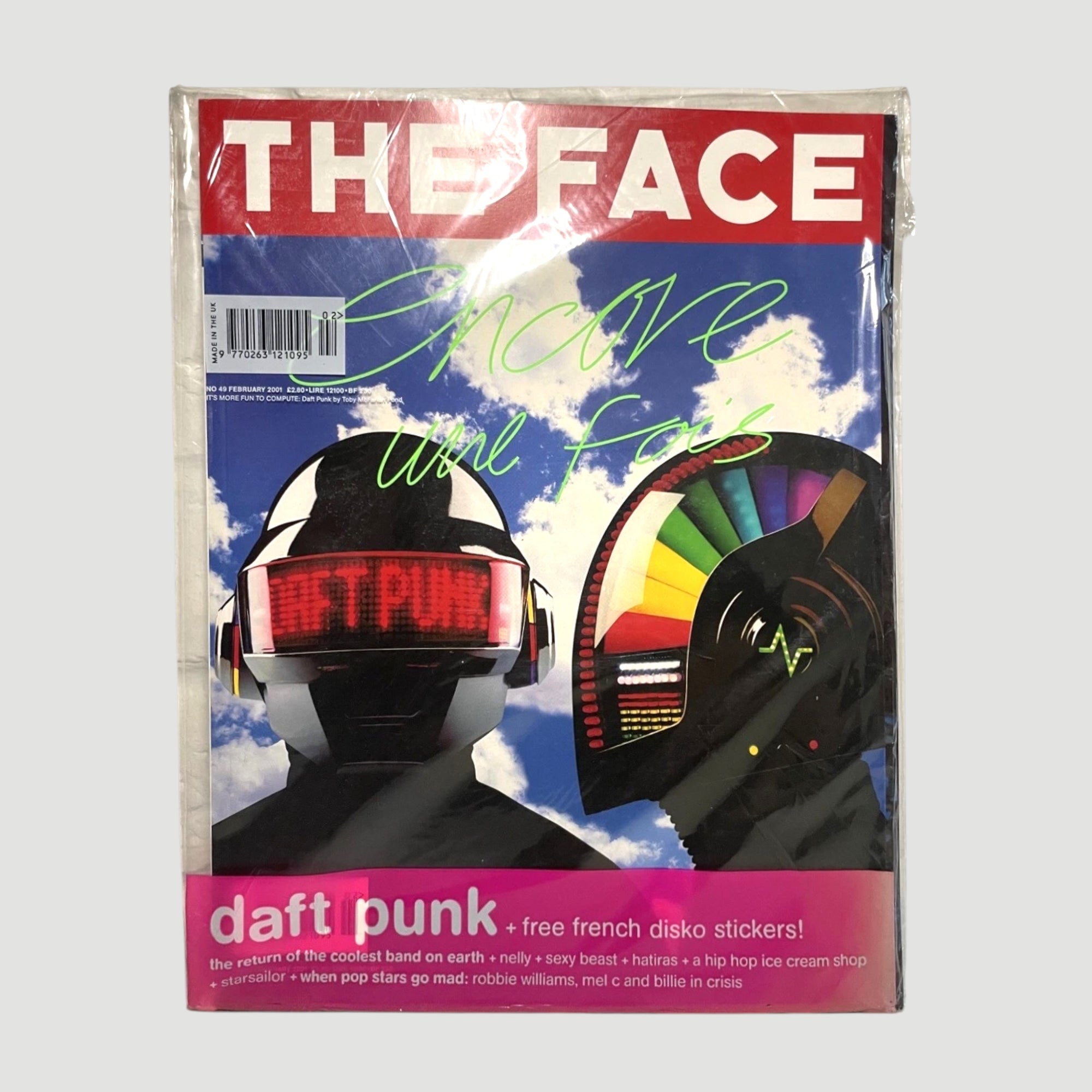 2001 The Face Magazine Daft Punk Issue + Sticker Set