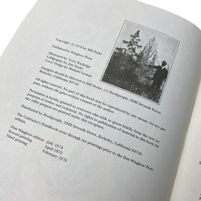 1976 The Cultivator's Handbook of Marijuana by Bill Drake