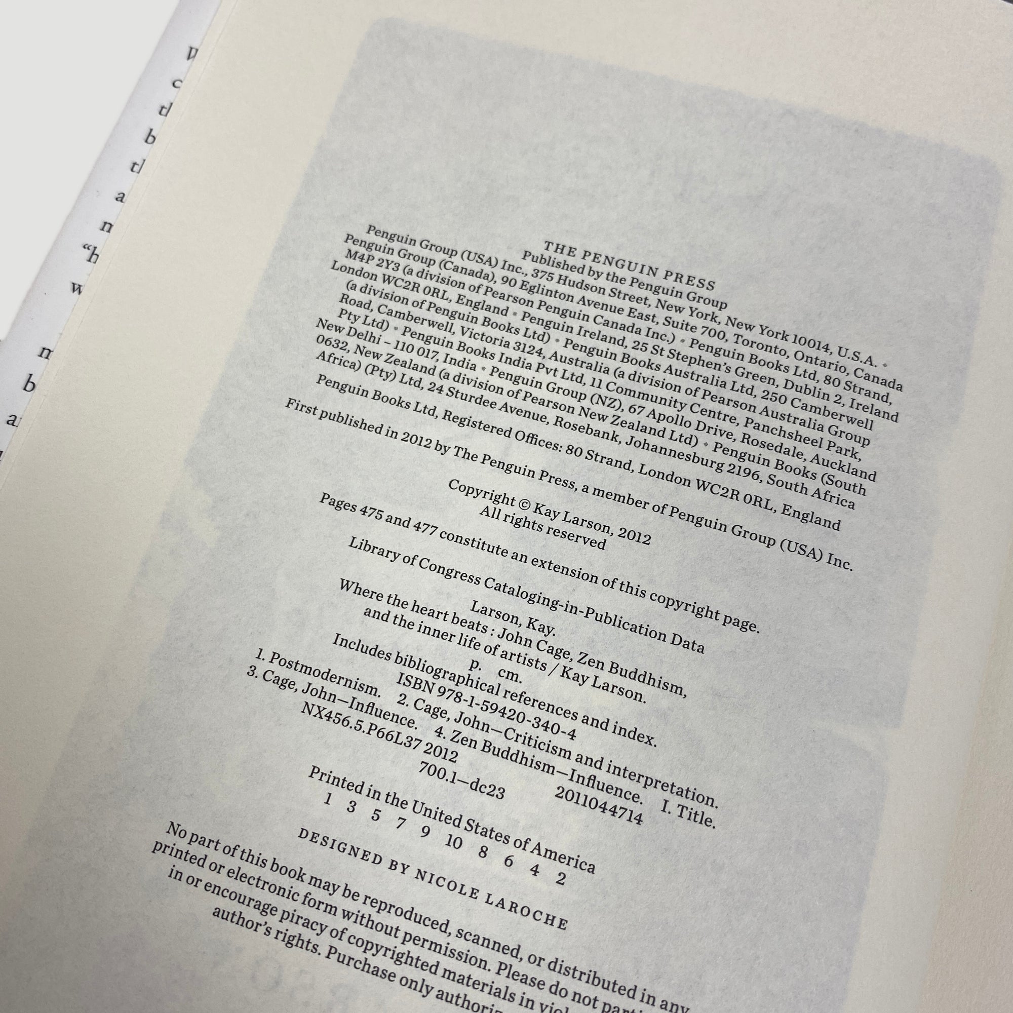 2012 Where the Heart Beats: John Cage, Buddhism & The Inner Life of Artists