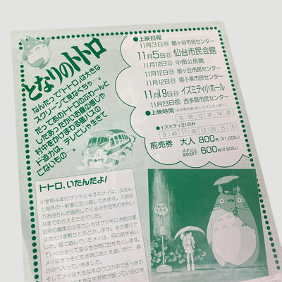 1989 My Friend Totoro Japanese B5 Poster