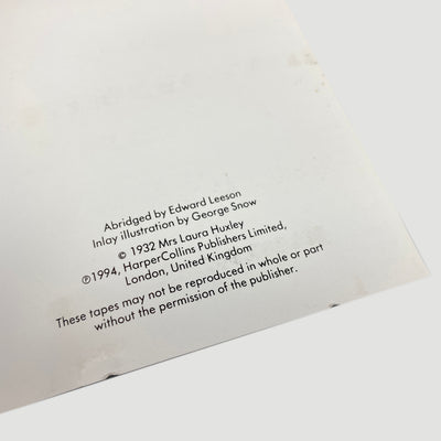 1994 'Brave New World' Aldous Huxley AudioBook Cassette