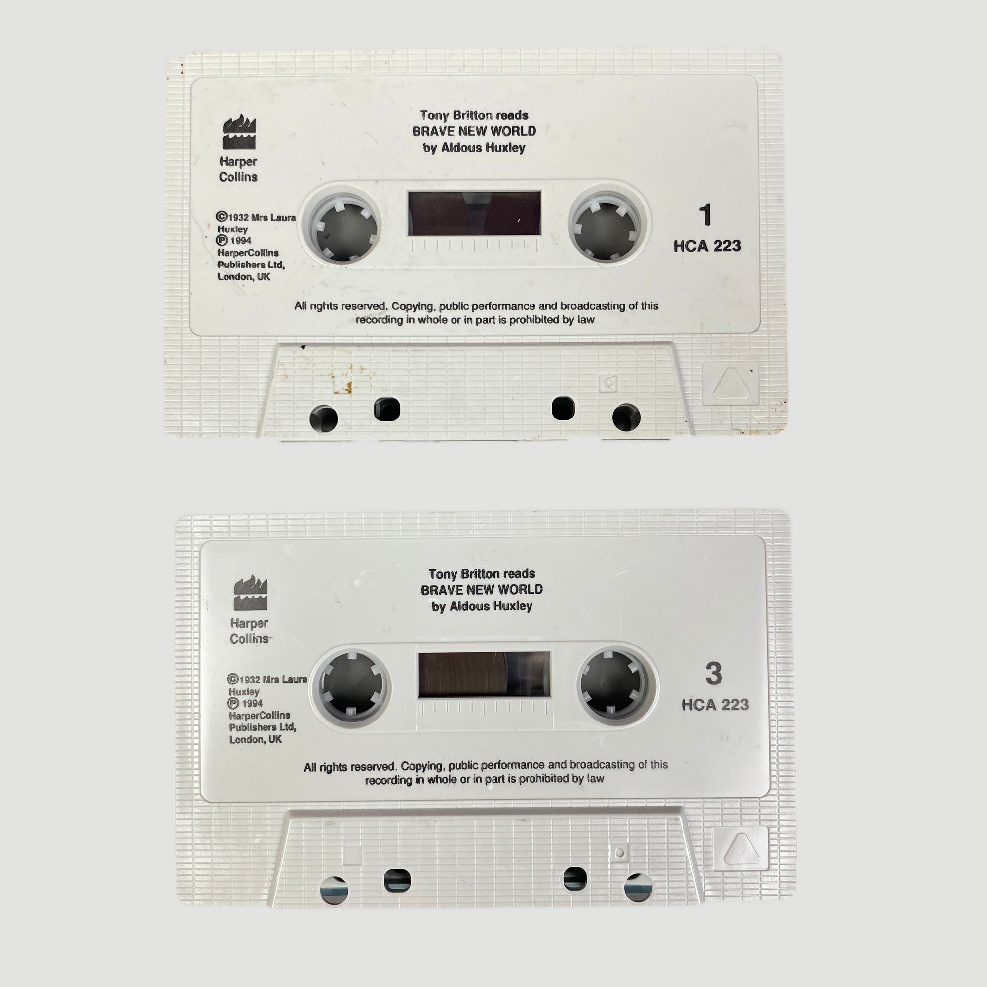 1994 'Brave New World' Aldous Huxley AudioBook Cassette