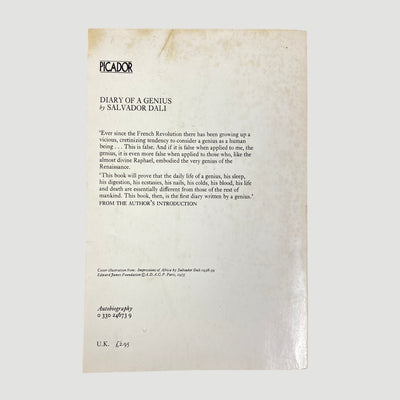 1970's Salvador Dali Diary of a Genius: An Autobiography