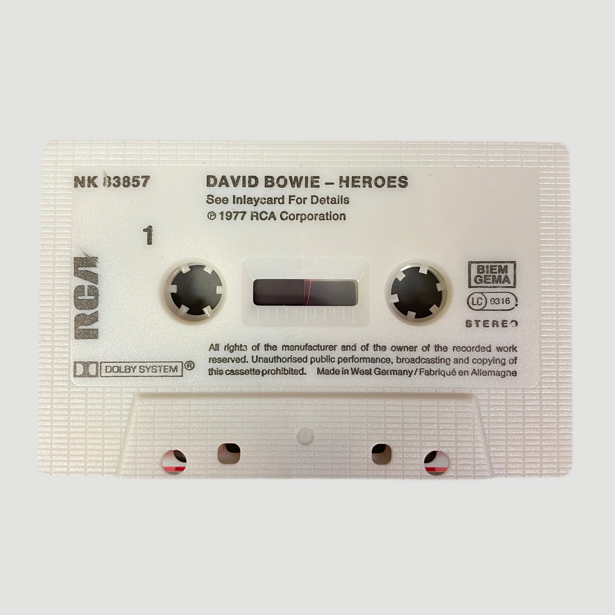 David Bowie Berlin Trilogy Cassette Set