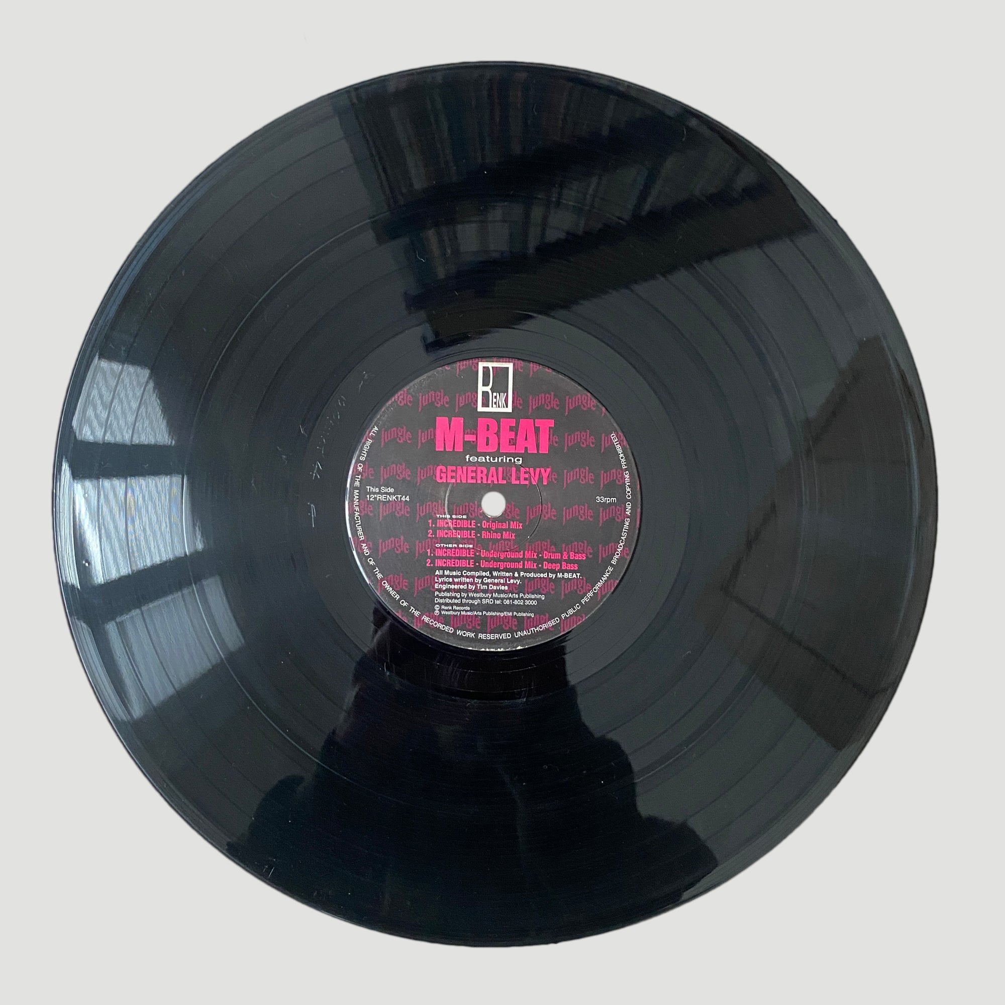 M Beat Feat. General Levy 'Incredible' 12" Single