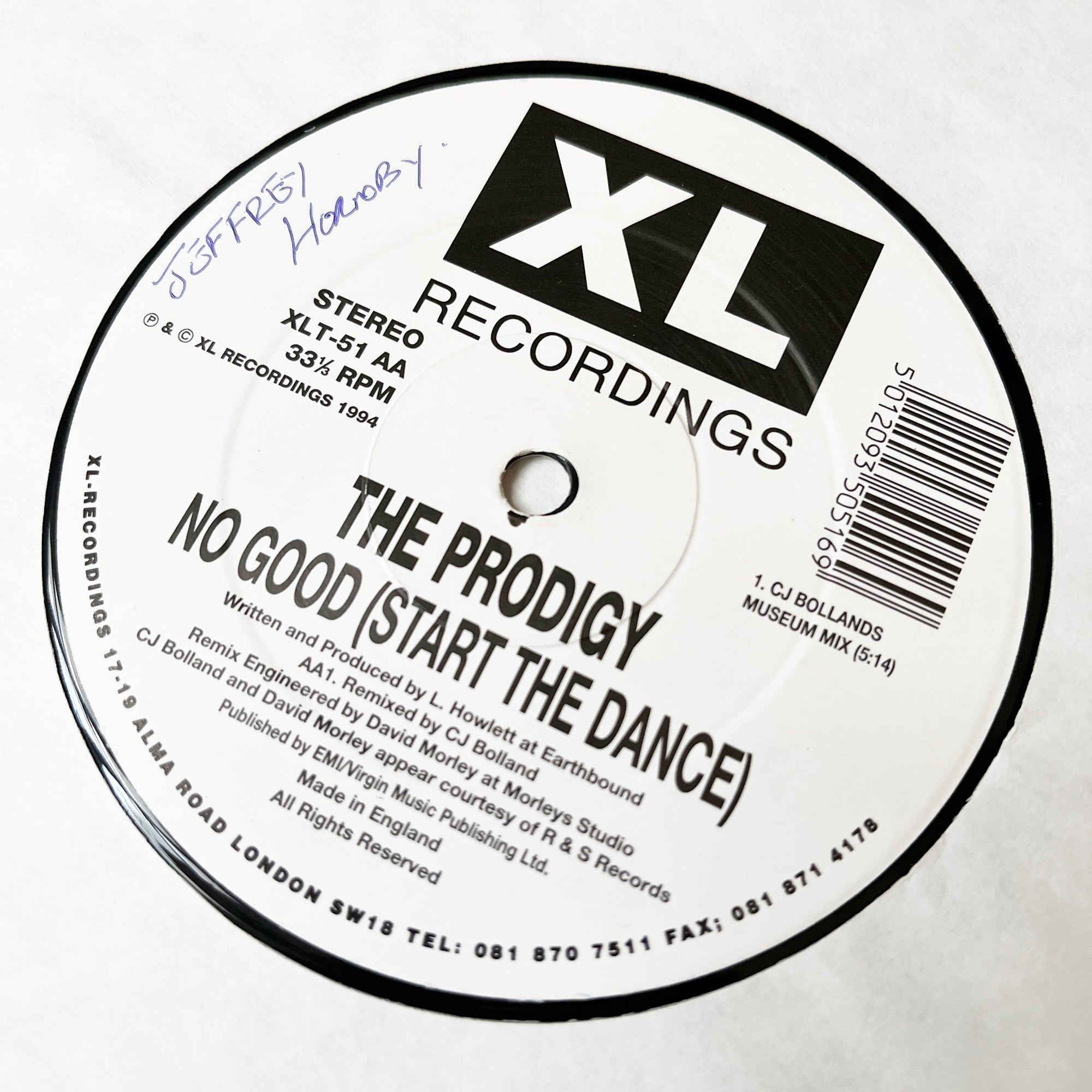 1994 The Prodigy No Good...Start the Dance 12" Single