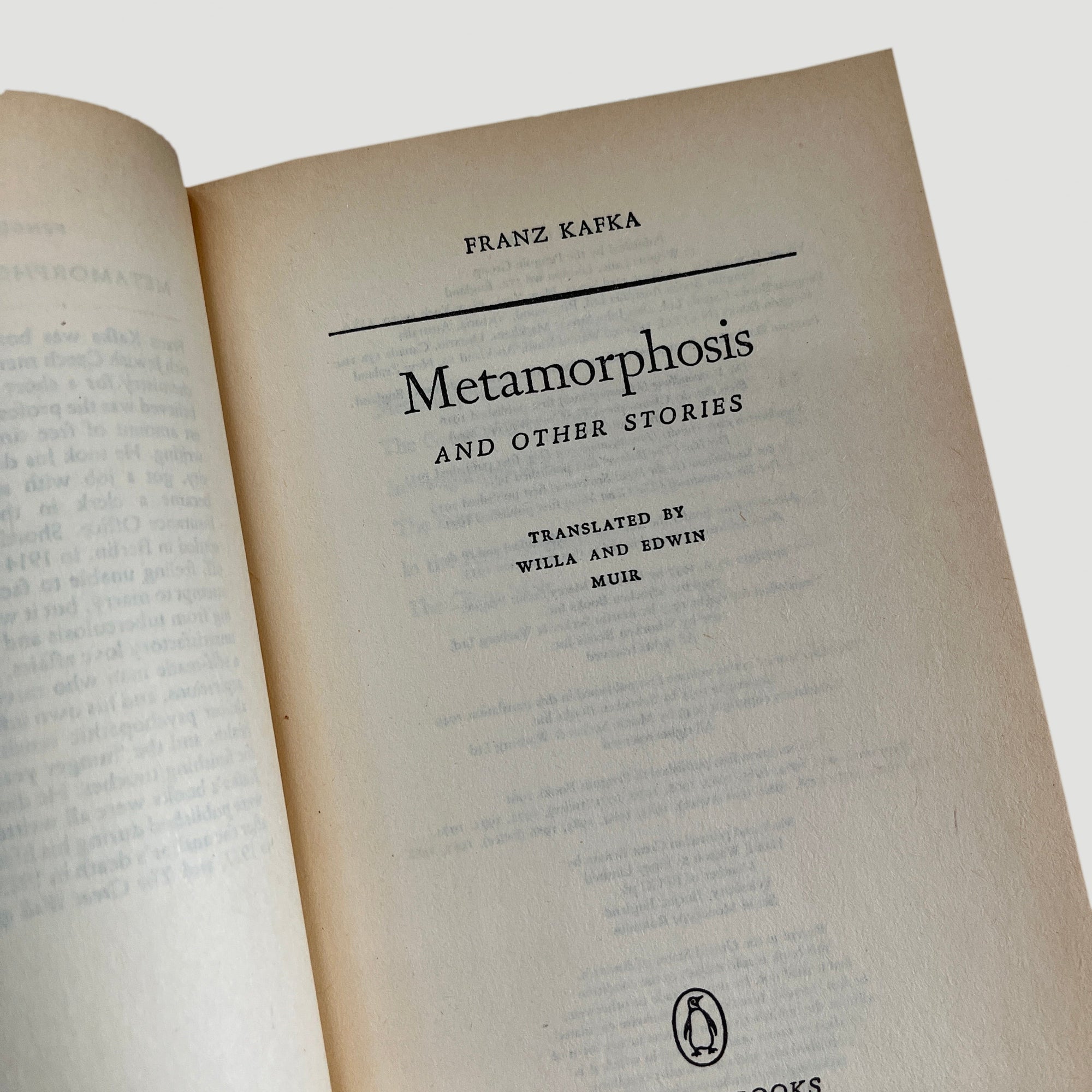 1988 Franz Kafka 'Metamorphosis' Penguin Classic