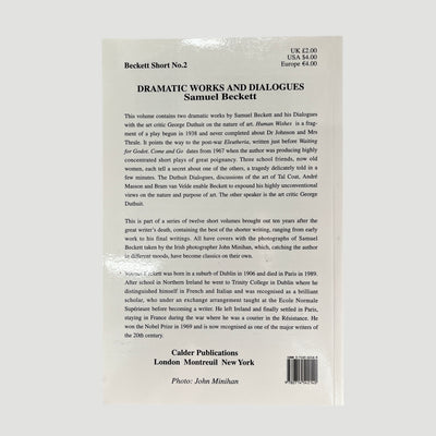 1999 Samuel Beckett Short No.2 Dramatic Works and Dialogues