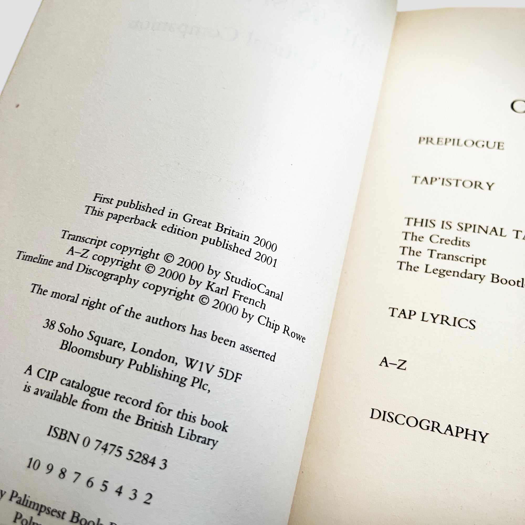 2001 This is Spinal Tap The Official Companion